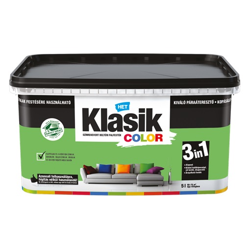 Het Klasik Color Falfesték Zöld Alma 557  1 L