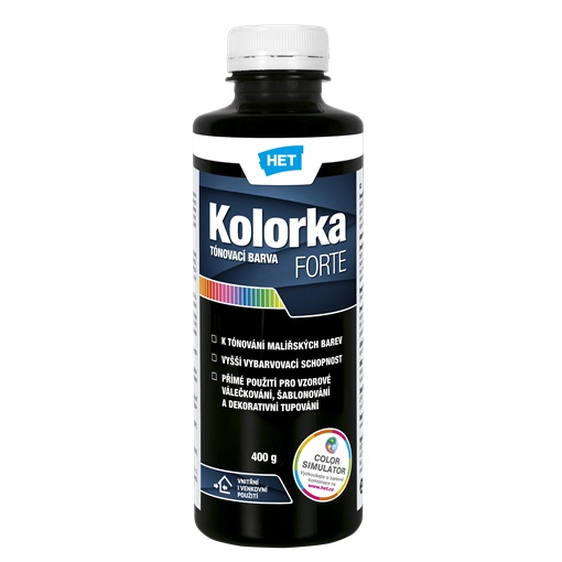 HET Kolorka Forte - Erős Színezőfesték Fekete 196 400 g