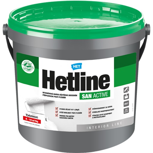 HET SAN Active "lélegző" Penészgátló festék  1,5 kg (~0,9 L)