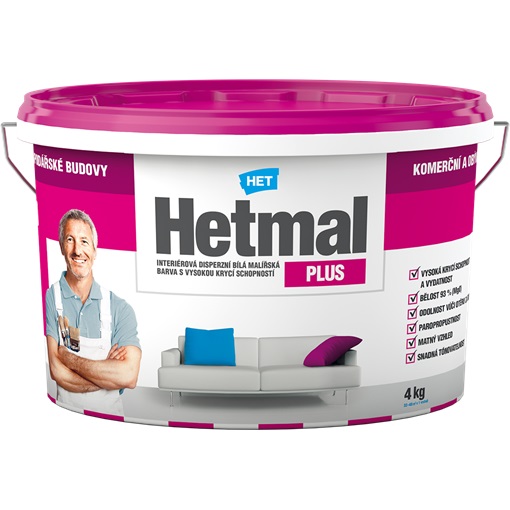 HET Hetmal  Plus Beltéri Falfesték  4 kg (~2,7 L)