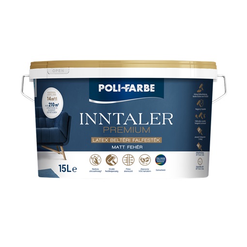 Inntaler Premium latex beltéri falfesték fehér 15 L