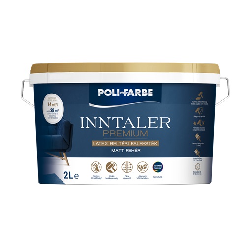 Inntaler Premium latex beltéri falfesték fehér  2 L
