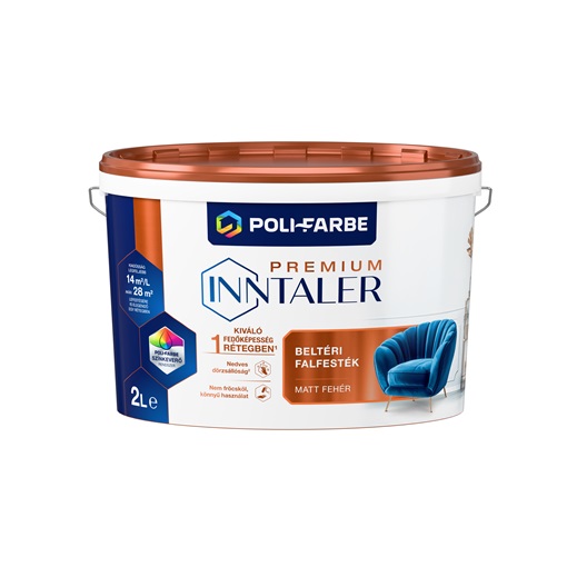 Inntaler Premium latex beltéri falfesték fehér  2 L
