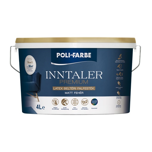 Inntaler Premium latex beltéri falfesték fehér  4 L
