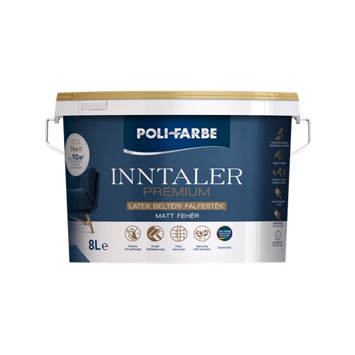 Inntaler Premium latex beltéri falfesték fehér  8 L