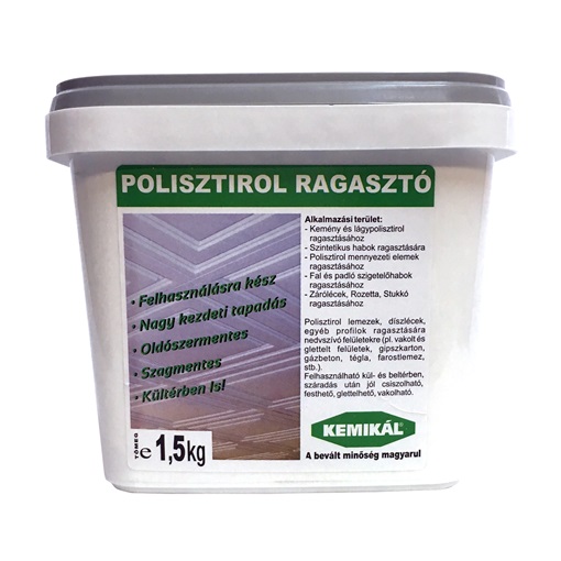Kemikál polisztirol ragasztó 1,5 kg