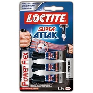 LOCTITE Super Attak/Bond Mini Trio Power FLEX Gél 3 x 1 gr