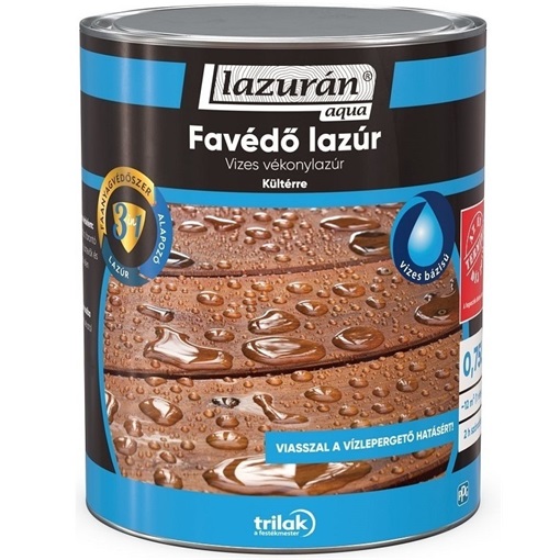 Lazurán aqua favédő lazúr 3:1 harmatszürke 0,75 L