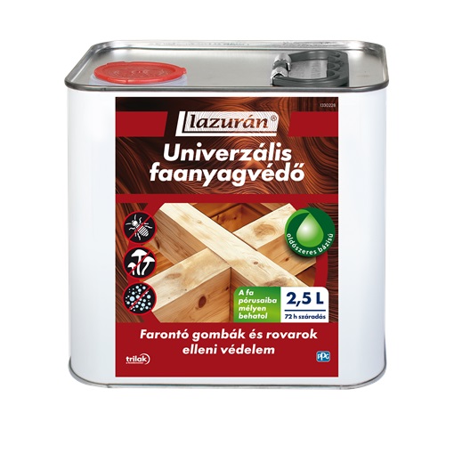 Lazurán univerzális faanyagvédőszer 2,5 L (oldószeres)