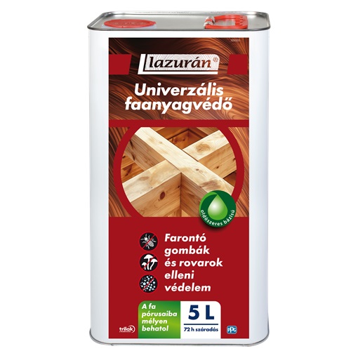 Lazurán univerzális faanyagvédőszer 5 L (oldószeres)
