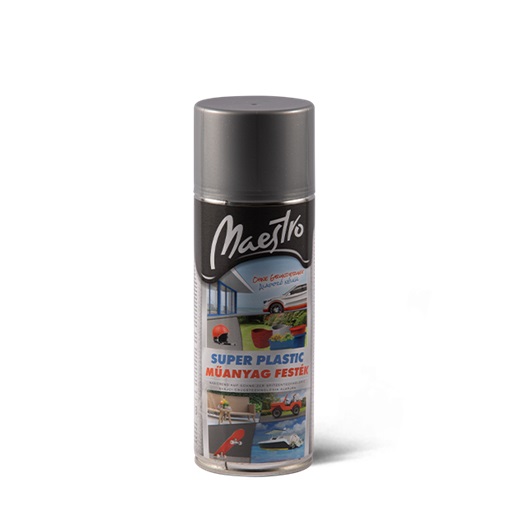Maestro Super Plastic műanyagfesték ezüst aer. 400ml