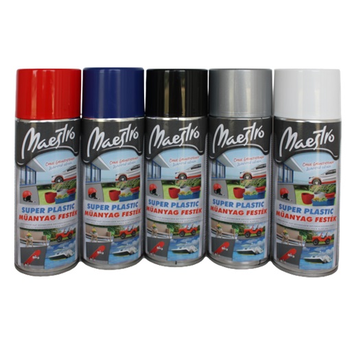 Maestro Super Plastic műanyagfesték fehér aer. 400ml