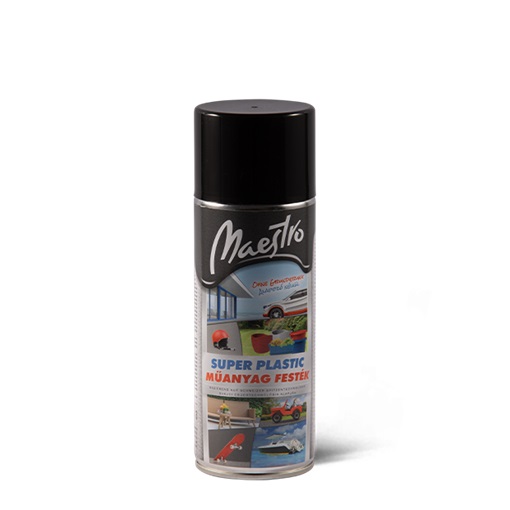 Maestro Super Plastic műanyagfesték fekete aer. 400ml