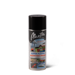 Maestro Super Plastic műanyagfesték fekete aer. 400ml