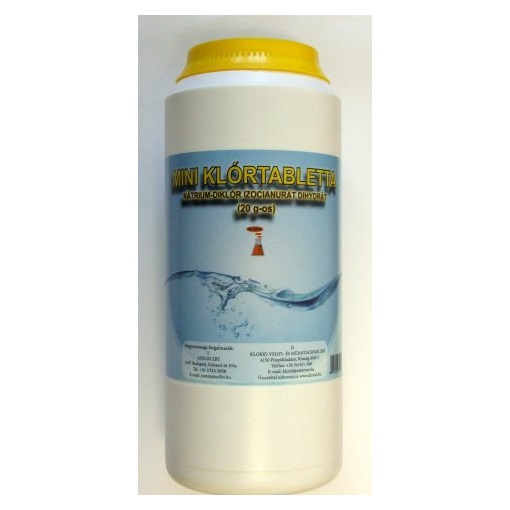 Mini klórtabletta /Hypo koncentrátum/ 1 kg (20 g x 50 db)