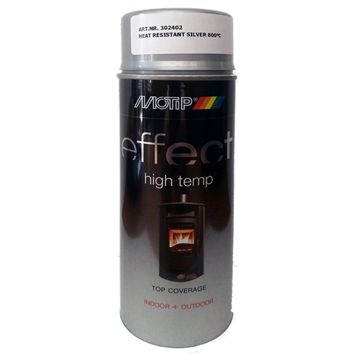 Motip 302402 DECO Hőálló festék ezüst 800°C - ig 400 ml ÚJ