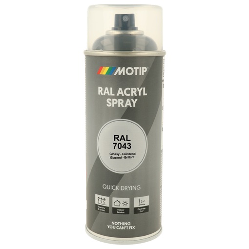 Motip 7027 Ipari jav. festék RAL7043 közlekedési szürke s. 400 ml