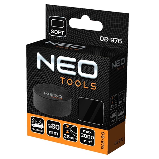 Neo 08-976 Polírkorong 80 x 25 mm, puha szivacs KIFUTÓ