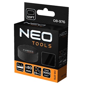 Neo 08-976 Polírkorong 80 x 25 mm, puha szivacs KIFUTÓ