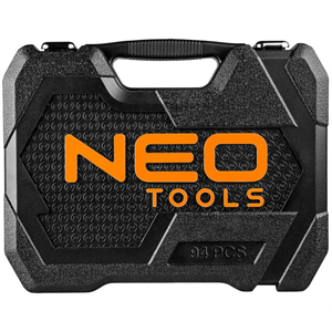 Neo 10-062 dugókulcskészlet + bitkészlet 94db, 1/2", 1/4", crv