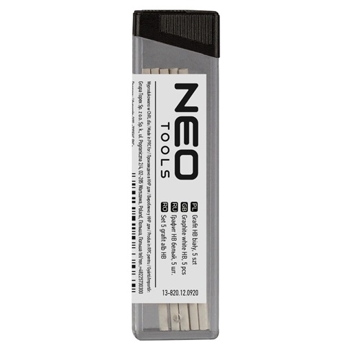 Neo 13-820 Ácsceruza betét fehér HB, 5db-os csomag