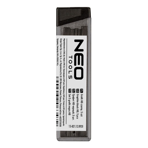 Neo 13-821 Ácsceruza betét fekete HB, 5db-os csomag