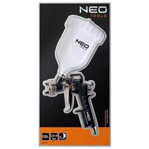 Neo 14-702 Pneumatikus festékszóró pisztoly, felső tartály 0, 6 l, fúvóka 1,5 mm