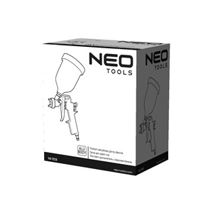 Neo 14-703 Pneumatikus festékszóró pisztoly, felső tartály 0, 5 l, fúvóka 1,4 mm