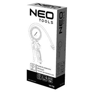 Neo 14-718 Profi Pneumatikus kerékfúvó pisztoly, nyomásmérővel 80mm