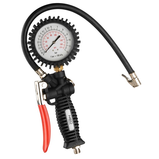 Neo 14-718 Profi Pneumatikus kerékfúvó pisztoly, nyomásmérővel 80mm