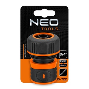 Neo 15-722 Tömlő gyorscsatlakozó 3/4", kétkomponensű