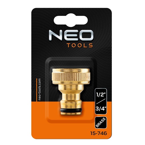 Neo 15-746 Csapcsatlakozó 1/2"- 3/4", réz