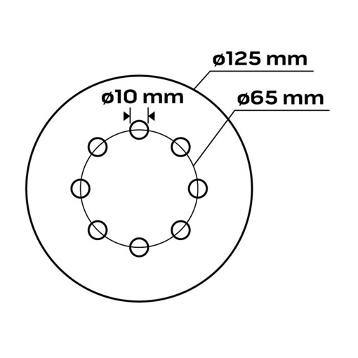Neo 55-944 Csiszolópapír, tépőzáras 125mm, K240, 5db., 8 lyukkal