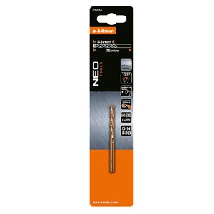 Neo 57-024 csigafúró HSS-Cobalt 4.0 mm