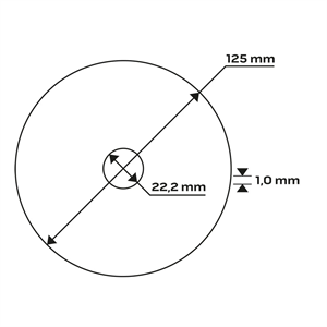 Neo 57-707 vágókorong fémhez 125x1,0x22mm, 41 A60-T-BF