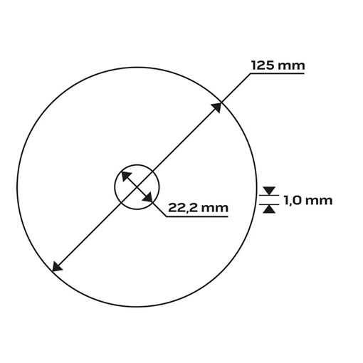Neo 57-707 vágókorong fémhez 125x1,0x22mm, 41 A60-T-BF