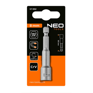 Neo 57-992 csavarbehajtó M8 65mm 1/4"