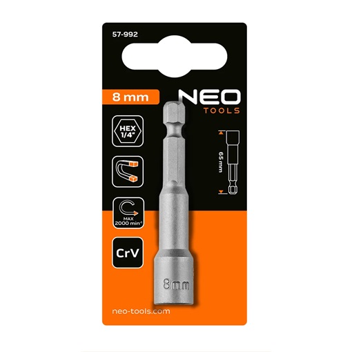Neo 57-992 csavarbehajtó M8 65mm 1/4"