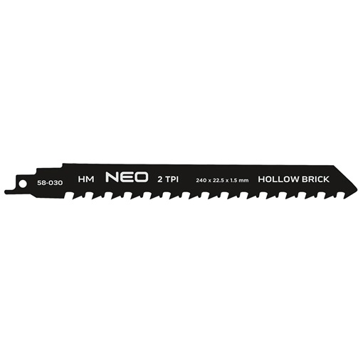 Neo 58-030 Orrfűrészlap, HM, 240 x 23 x 1.5 mm, 2TPI