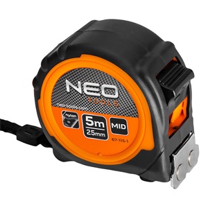 Neo 67-115-1 mérőszalag 5m/25mm acél, mágneses