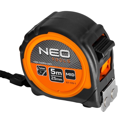 Neo 67-115-1 mérőszalag 5m/25mm acél, mágneses