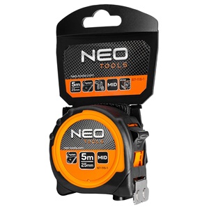 Neo 67-115-1 mérőszalag 5m/25mm acél, mágneses