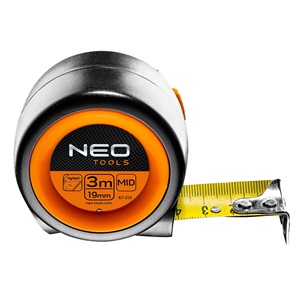 Neo 67-213 mérőszalag, acél, 3 m x 19mm, autómata retesz, mágneses KIFUTÓ