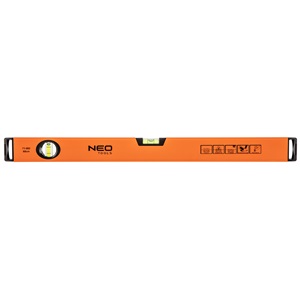 Neo 71-082 Vízmérték, alumínium , 2 libella, mart talp, 60 cm KIFUTÓ