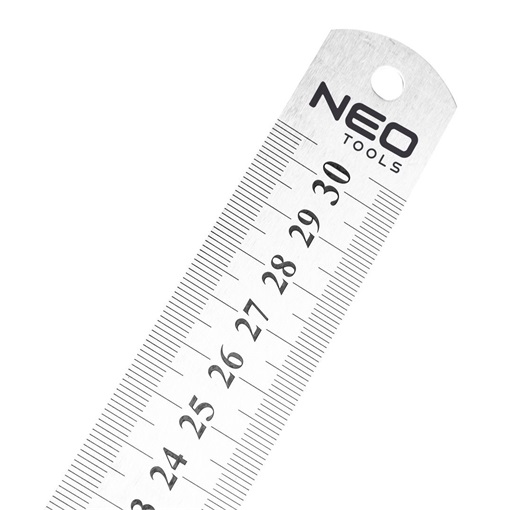 Neo 72-213 Acél vonalzó, rozsdamentes  30 cm