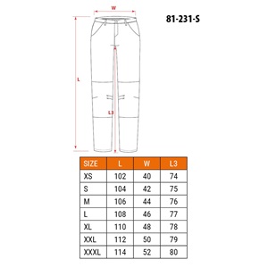 Neo 81-231-L Munkanadrág PREMIUM, 90% poliamide,10% elastane,170 g/m2, 4 irányban nyúlik, L