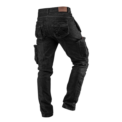 Neo 81-233-XL Farmer munkanadrág 5 zsebes, fekete, 98% pamut 2% elasztán, térderősítés XL