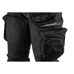 Neo 81-233-XL Farmer munkanadrág 5 zsebes, fekete, 98% pamut 2% elasztán, térderősítés XL