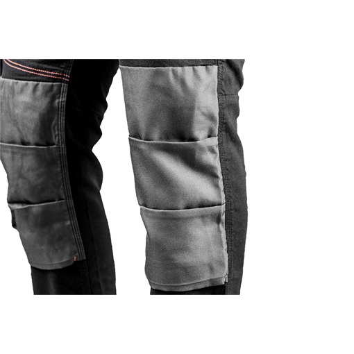 Neo 81-238-XS Munkanadrág karcsúsított(slim fit), 60% pamut, 37% polyester, 3% elastane, 285 g/m2, övvel, XS