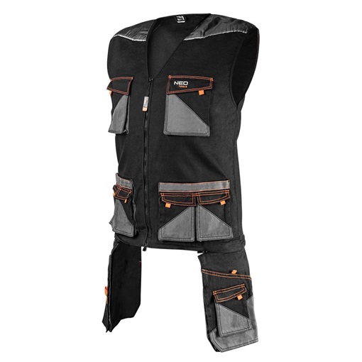 Neo 81-268-XXL Munkamellény karcsúsított(slim fit), 60% pamut, 37% polyester, 3% elastane, 285 g/m2, XXL KIFUTÓ
